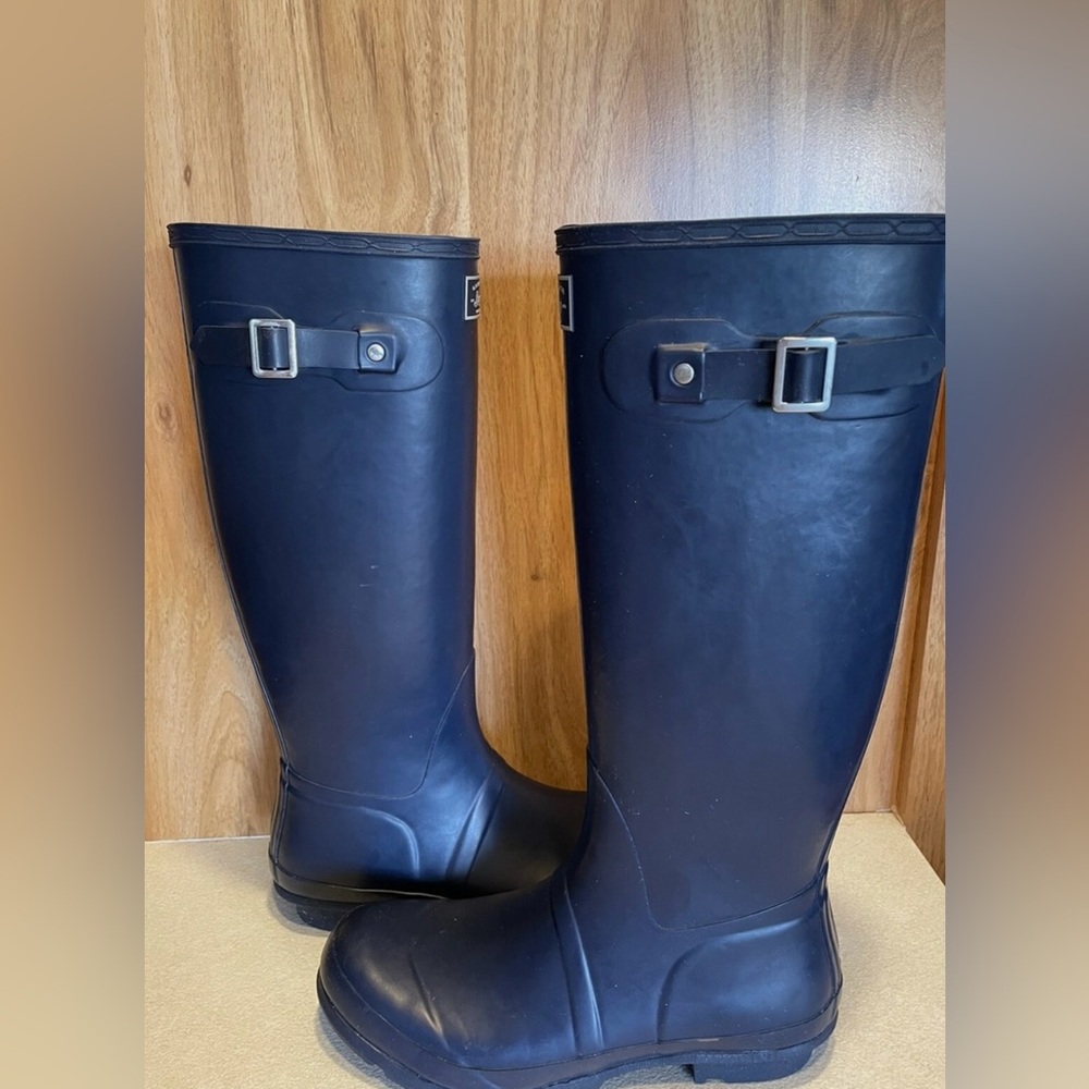G.H. Bass & Co. Navy Winter Rain Boots - Picture 2 of 5